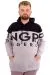 Big Size Mens Hooded Sweatshirt with pocket DANGEROUS U24542 Grey