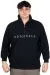 Big Size Mens Sweatshirt Zipper dog collar U24543 Navy Blue