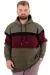 Big Size Mens Three yarn thick Sweatshirt Garnili Hooded U24545 Khaki