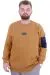 Big Size Mens Sweatshirt Three yarn thick inside with chardonnay DIVISION U24548 Camel