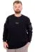 Big Size Mens Sweatshirt Three yarn thick inside with chardonnay DIVISION U24548 Black