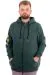 Mens Big Size Zipper Hooded Sweatshirt FUTURE U24549 Naphtha