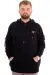 Mens Big Size Zipper Hooded Sweatshirt FUTURE U24549 Black