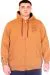 Big Size Mens Hooded Sweatshirt Zipper 3 Yarn BRONX U24560 Camel