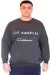 Big Size Mens Sweatshirt Crew Neck LOS ANGELES U24561 Antrasit