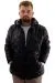 Mens Big Size Quilted Coat U24600 Dark Black
