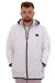 Mens Big Size Quilted Coat Removable Hooded U24602 White