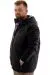 Mens Big Size Quilted Coat Removable Hooded U24602 Black