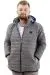 Mens Big Size Süet Quilted Coat with pocket Hooded U24603 Antrasit