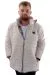 Mens Big Size Quilted Coat with pocket Removable Hooded U24603 Beige