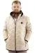 Big Size Mens quilted Coat with pocket Hooded U24604 Beige