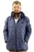 Mens Big Size quilted Coat with pocket Hooded U24604 Indigo