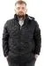 Big Size Mens Quilted Coat Hooded U24605 Dark Black