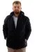 Big Size Mens Quilted Coat Hooded U24606 Black