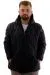 Big Size Mens Hooded Zipper Quilted Coat U24607 Dark Black