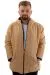 Big Size Mens Coat Hooded U24608 Beige