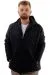 Big Size Mens Coat Hooded U24608 Black