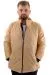 Mens Big Size dog collar Ribana Arm Zipper Coat U24611 Light Brown