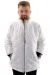Mens Big Size dog collar Ribana Arm Zipper Coat U24611 White
