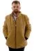 Mens Big Size dog collar Ribana Arm Zipper Coat U24611 Brown