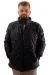 Mens Big Size dog collar Ribana Arm Zipper Coat U24611 Shiny Black