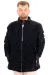 Mens Big Size dog collar Ribana Arm Zipper Coat U24611 Black