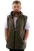 Big Size Mens Hooded Zipper quilted vest U24700 Khaki