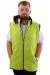 Big Size Mens Hooded Zipper quilted vest U24700 Green
