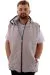 Big Size Mens quilted Vest U24702 Light Grey