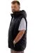 Big Size Mens quilted Vest U24702 Shiny Black