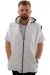 Big Size Mens Removable Hooded quilted Vest U24704 Ecru