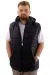 Big Size Mens Removable Hooded quilted Vest U24704 Black