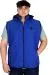 Big Size Mens Zipper Hooded quilted vest U24705 Blue