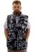 Big Tall Mens quilted Vest U24706 White-Black