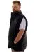 Big Tall Mens quilted Vest U24706 Shiny Black