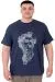 Büyük Beden Erkek T-Shirt Bisiklet Yaka Statue U25004 Indgo