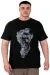 Büyük Beden Erkek T-Shirt Bisiklet Yaka Statue U25004 Siyah