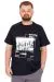 Plus Size Men's Crew Neck T-Shirt New York U25005 Navy