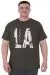 Büyük Beden Erkek T-Shirt Bisiklet Yaka Los Angeles U25006 Haki