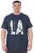 Büyük Beden Erkek T-Shirt Bisiklet Yaka Los Angeles U25006 Indigo