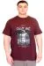 Big Size Mens T-Shirt Crew Neck CHILL OUT  U25008 Burgundy