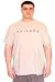 Big Size Mens T-Shirt Crew Neck CHICAGO  U25010 Bej