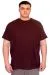 Big Size Mens T-Shirt Crew Neck CHICAGO  U25010 Burgundy