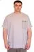 Büyük Beden Erkek T-Shirt Bisiklet Yaka FAULTLESS Basklılı U25011 Gri