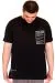 Big Size Mens T-Shirt Crew Neck FAULTLESS Basklılı U25011 Black