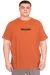 Big Size Mens T-Shirt Crew Neck FACTS  U25012 Cinnamon