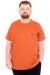 Büyük Beden Erkek T-Shirt Bisiklet Yaka Space U25018 Tarçın