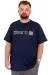 Plus Size Men's Crew Neck T-Shirt NYC New York U25019 Indigo