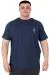 Büyük Beden Erkek T-Shirt Bisiklet Yaka Chneyrmd U25020 Indigo