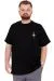 Plus Size Men's Crew Neck T-Shirt Chneyrmd U25020 Black